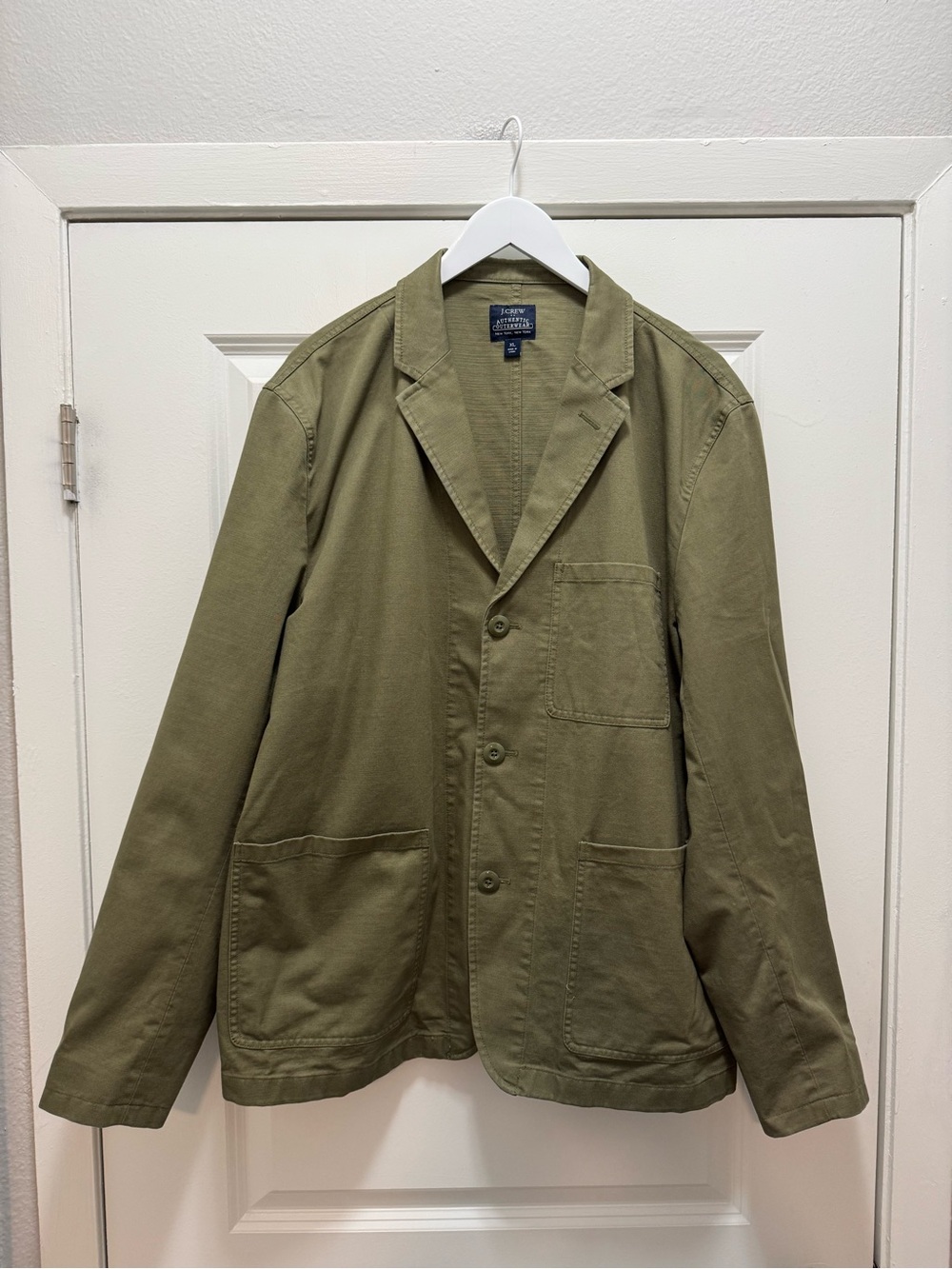 Crew Chore Blazer Green Workwear Utility Sporting Jacket Twill Casual